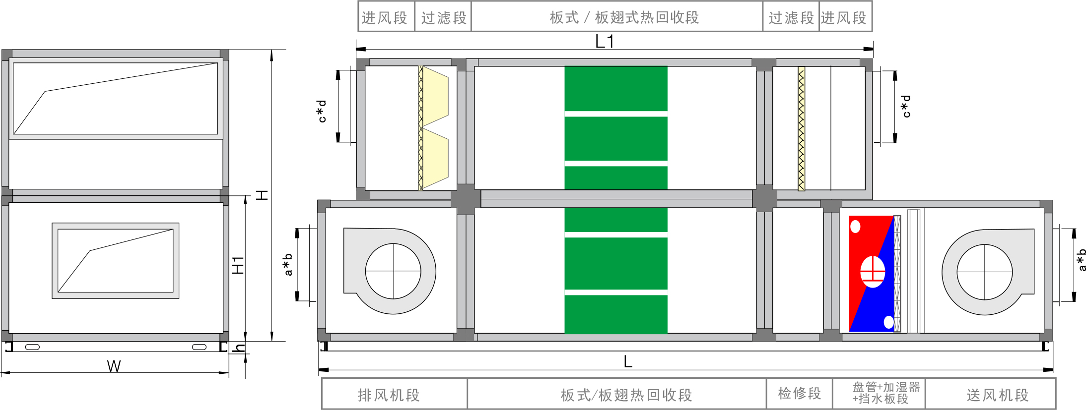 诸城板翅/板式组合形式五